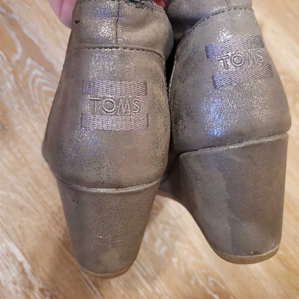 TOMS Charcoal High Heel Boots